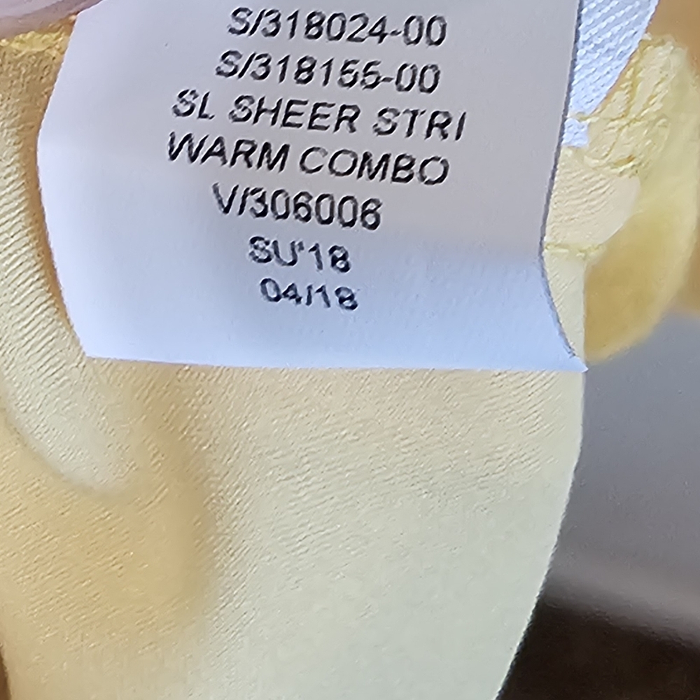 Banana Republic Dress Womens 6 Yellow Floral V Neck Sleeveless Lined Side Zip - Picture 6 of 9